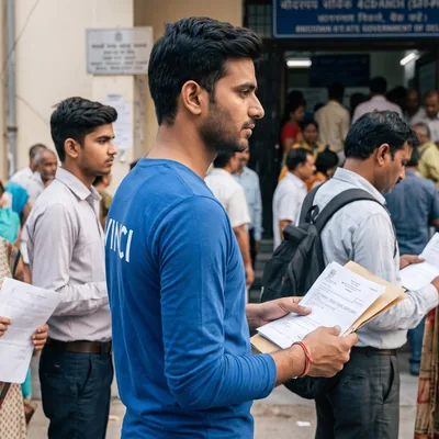 Vinci partner holding a spot in a launch day queue in Delhi